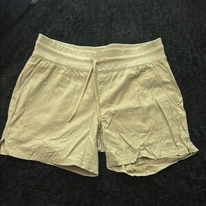 The North Face Cream Athletic Shorts Lightweight Elastic Waist